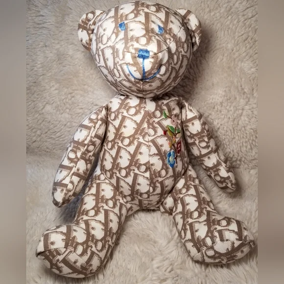 DIOR DIORISSIMO PRINT EMBROIDERED TEDDY BEAR - Picture 14 of 17